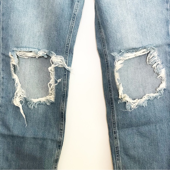 NWT FREE PEOPLE Maggie Mid-Rise Straight-Leg Jeans Light Stone Wash Size 26 - Picture 9 of 16